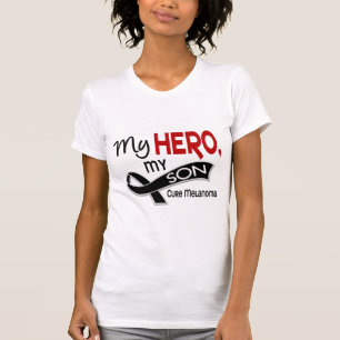 Camiseta Cáncer de piel del melanoma MI HÉROE MI HIJO 42