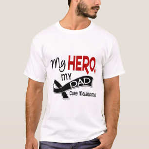 Camiseta Cáncer de piel del melanoma MI HÉROE MI PAPÁ 42