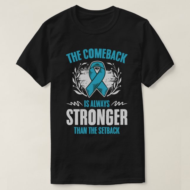 Camiseta Cáncer de próstata de cinta azul más fuerte que re (Diseño del anverso)