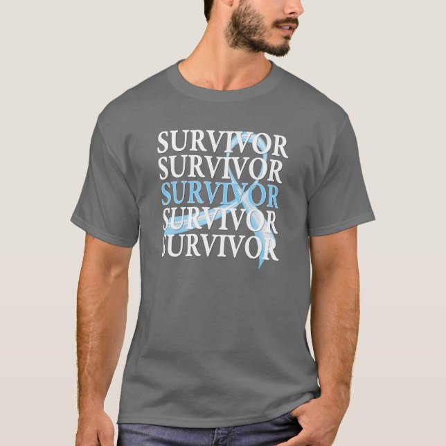Camiseta Cáncer de próstata del collage del superviviente (Anverso)