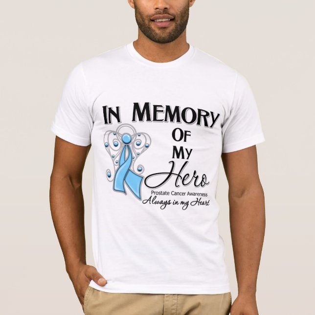 Camiseta Cáncer de próstata en memoria de mi héroe (Anverso)