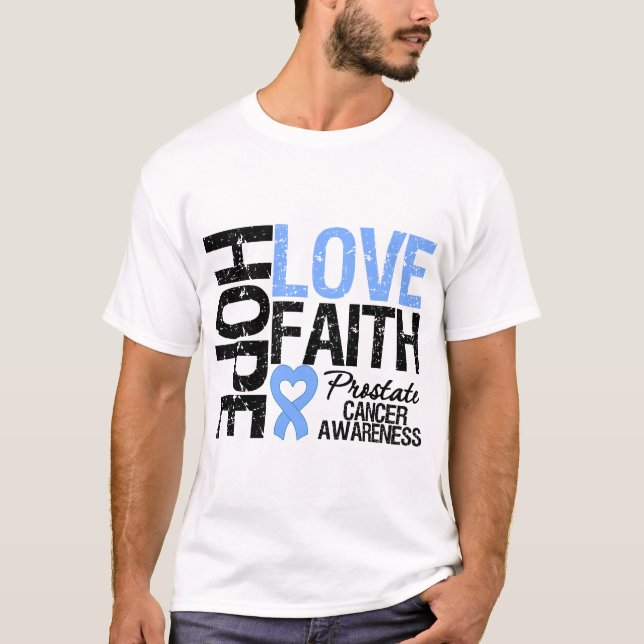 Camiseta Cáncer de próstata Esperanza Amar la Fe (Anverso)