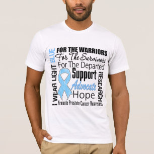 Camiseta Cáncer de próstata llevo TRIBUTO azul claro de l