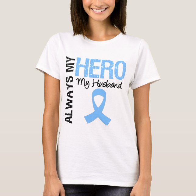 Camiseta Cáncer de próstata siempre mi héroe mi marido (Anverso)
