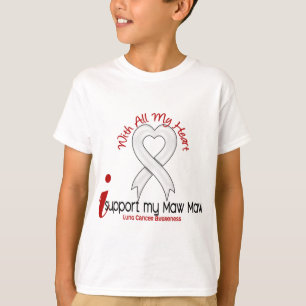 Camiseta Cáncer de pulmón apoyo mi estómago del estómag