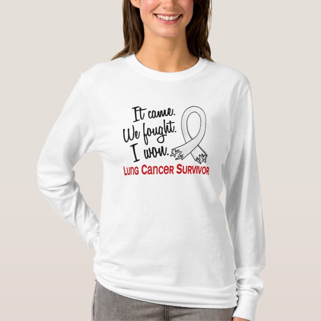 Camiseta Cáncer de pulmón del superviviente 11 (Anverso)