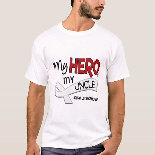 Camiseta Cáncer de pulmón MI HÉROE MI TÍO 42 (Anverso)