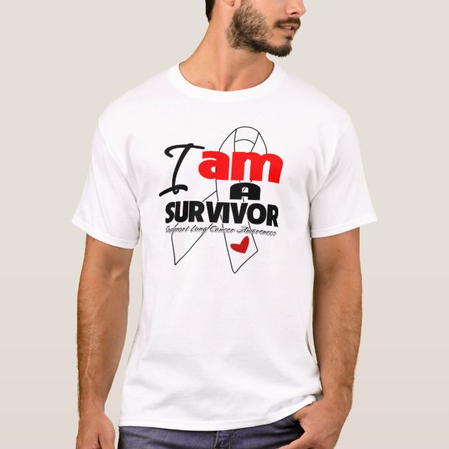 Camiseta Cáncer de pulmón - soy un superviviente (Anverso)