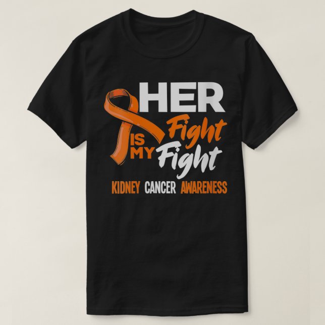 Camiseta Cáncer De Riñón De Mujeres Su Lucha Es Mi Riñón De (Diseño del anverso)