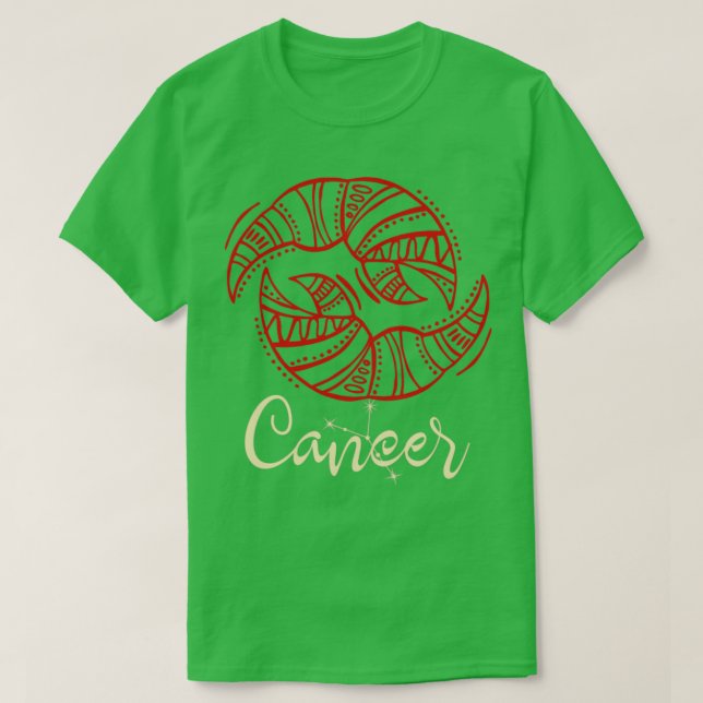 Camiseta Cáncer de Rótulo zodiaco (Diseño del anverso)