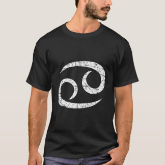Camiseta Cáncer de Rótulo zodiaco blanco