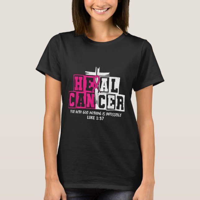 Camiseta Cáncer de Salud Jesús Cristiano Nk Cáncer de Mama  (Anverso)