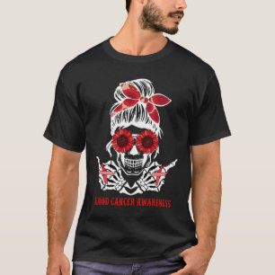 Camiseta Cáncer de sangre de Cinta Roja Desordenado de Sunf