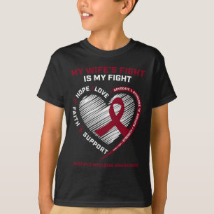 Camiseta Cáncer de sangre de esposa Mi esposa lucha contra 
