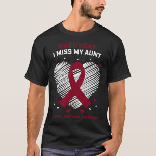 Camiseta Cáncer de Sangre En Memoria de Mi Tía Mieloma Múlt