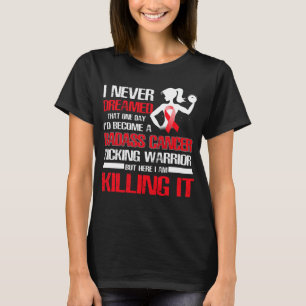 Camiseta cáncer de sangre que patea a un guerrero
