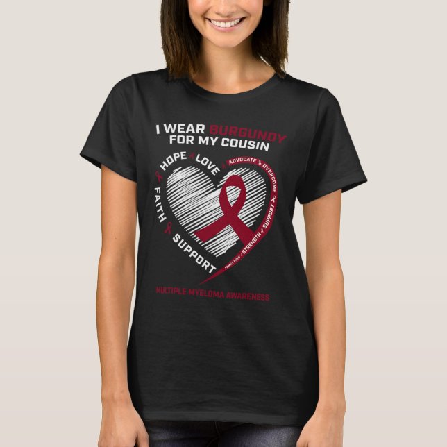Camiseta Cáncer de Sangre Usa Mieloma Múltiple Primo Borgoñ (Anverso)