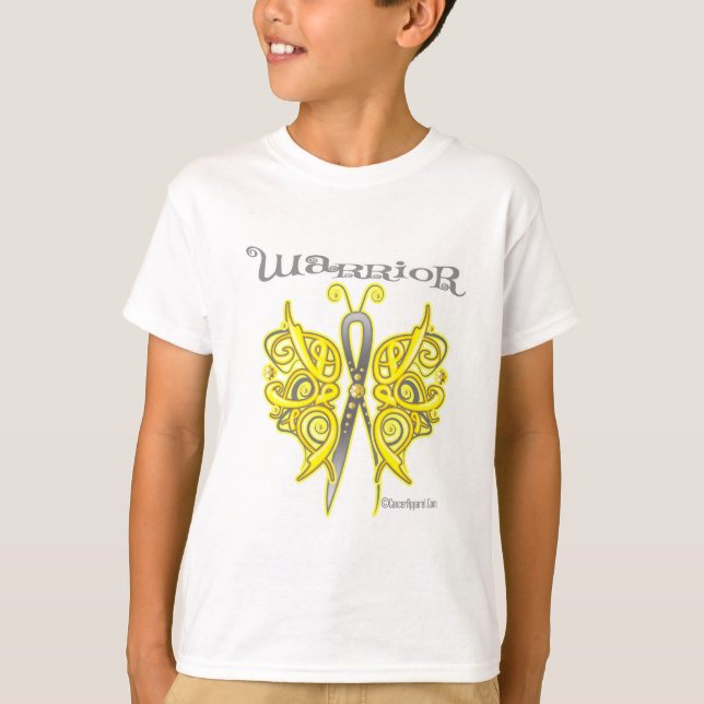 Camiseta Cáncer de sarcoma Guerrero de mariposa celta (Anverso)