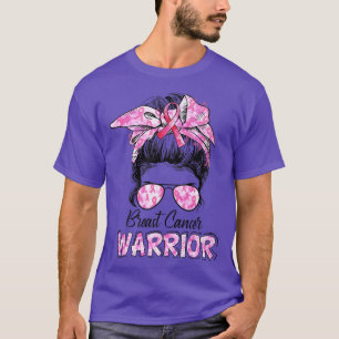Camiseta Cáncer de seno de guerrera de mujeres rosadas y de
