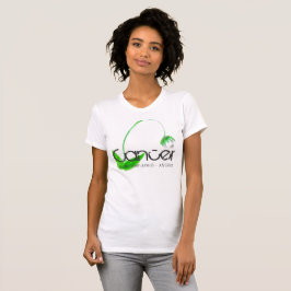 Camiseta Cáncer De Tee Con Flor De Perla Blanca