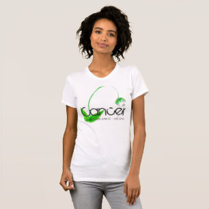 Camiseta Cáncer De Tee Con Flor De Perla Blanca