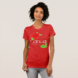 Camiseta Cáncer De Tee Con Flor Roja Ruby