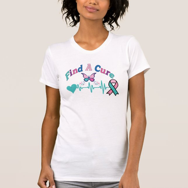 Camiseta Cáncer de tiroides, sensibilización sobre el cánce (Anverso)