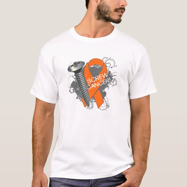 Camiseta Cáncer de Torsión - Leucemia Grunge (Anverso)