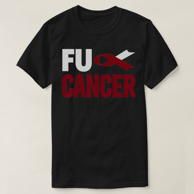 Camiseta Cáncer De Uf T Trompe Cáncer Fu Cuello De Cabeza O (Diseño del anverso)