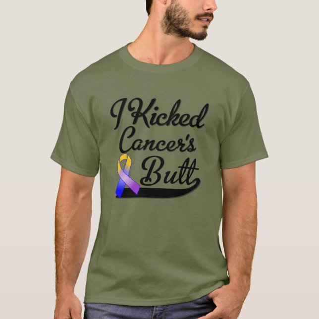Camiseta Cáncer de vejiga golpeé extremo con el pie (Anverso)