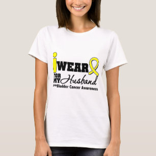 Camiseta Cáncer de vejiga llevo la cinta amarilla para mi