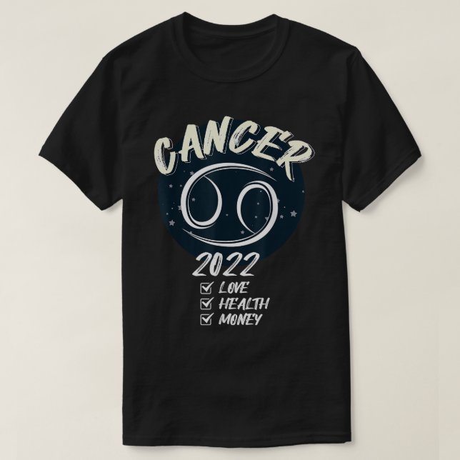 Camiseta Cáncer de Zodiac 2022 Astrología Junio Cumpleaños  (Diseño del anverso)