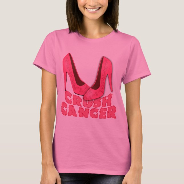 Camiseta Cáncer del agolpamiento con los estiletes (Anverso)