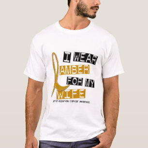 Camiseta CÁNCER del APÉNDICE llevo el ámbar para mi esposa