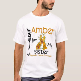 Camiseta Cáncer del apéndice llevo el ámbar para mi hermana