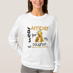 Camiseta Cáncer del apéndice llevo el ámbar para mi hija
