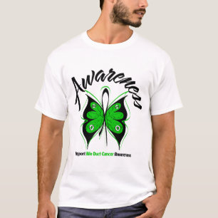 Camiseta Cáncer del conducto biliar de la mariposa de la