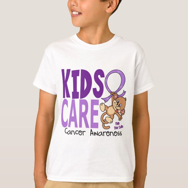 Camiseta Cáncer del cuidado 1 de los niños (Anverso)