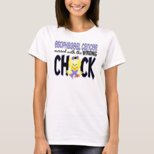 Camiseta Cáncer del esófago ensuciado con el polluelo