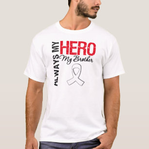 Camiseta Cáncer del pulmón y de hueso - siempre mi héroe