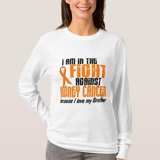 Camiseta CÁNCER del RIÑÓN en la lucha para mi Brother 1 (Anverso)