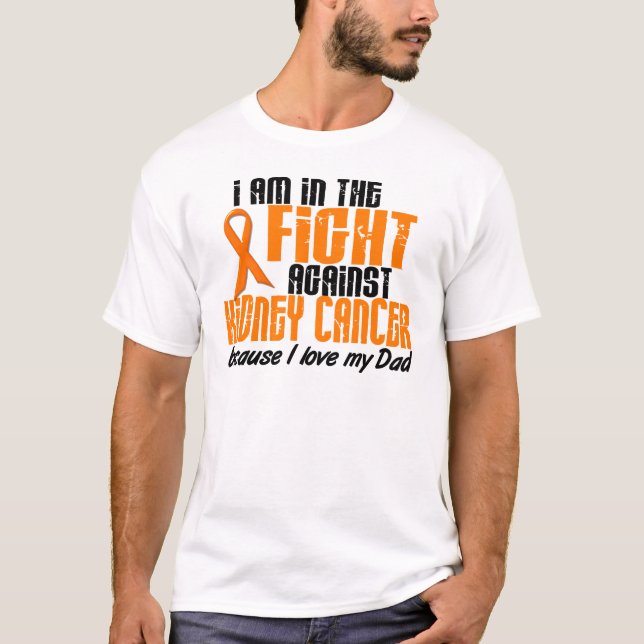 Camiseta CÁNCER del RIÑÓN en la lucha para mi papá 1 (Anverso)
