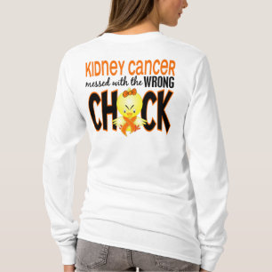 Camiseta Cáncer del riñón ensuciado con el polluelo