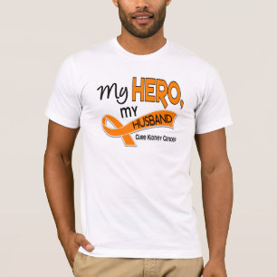 Camiseta Cáncer del riñón MI HÉROE MI MARIDO 42