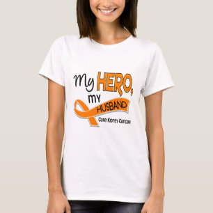Camiseta Cáncer del riñón MI HÉROE MI MARIDO 42