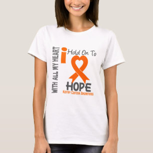 Camiseta Cáncer del riñón que me aferro para esperar