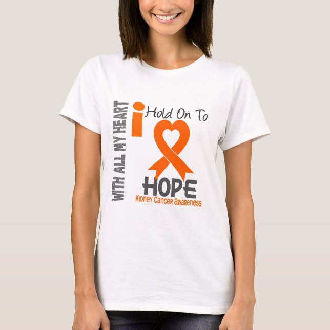 Camiseta Cáncer del riñón que me aferro para esperar (Anverso)