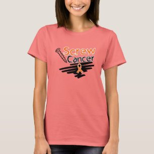 Camiseta Cáncer divertido de la leucemia del tornillo