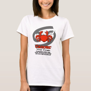 Camiseta Cáncer "El cangrejo" zodiaco astro spaghatti rojo 