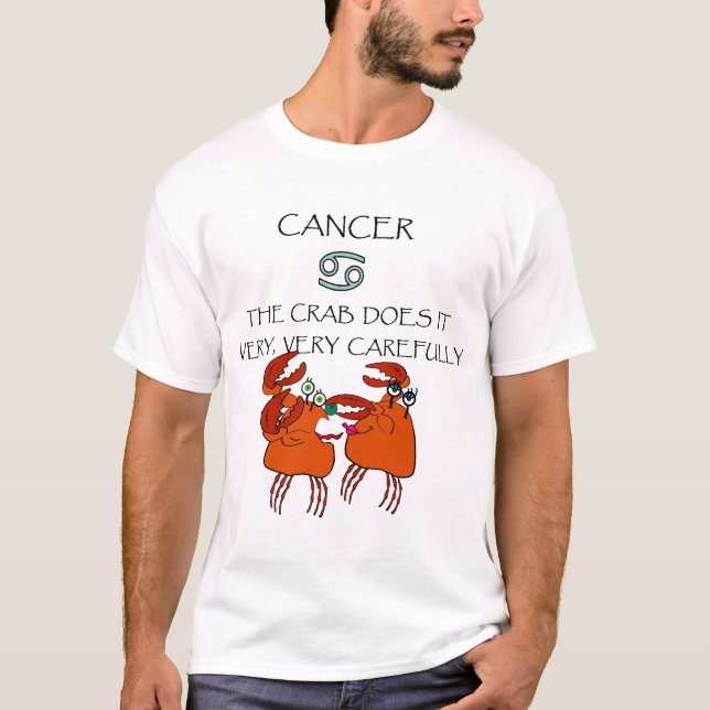 CAMISETA CÁNCER EL CRAB LO HACE MUY, MUY CUIDADOSAMENTE (Anverso)